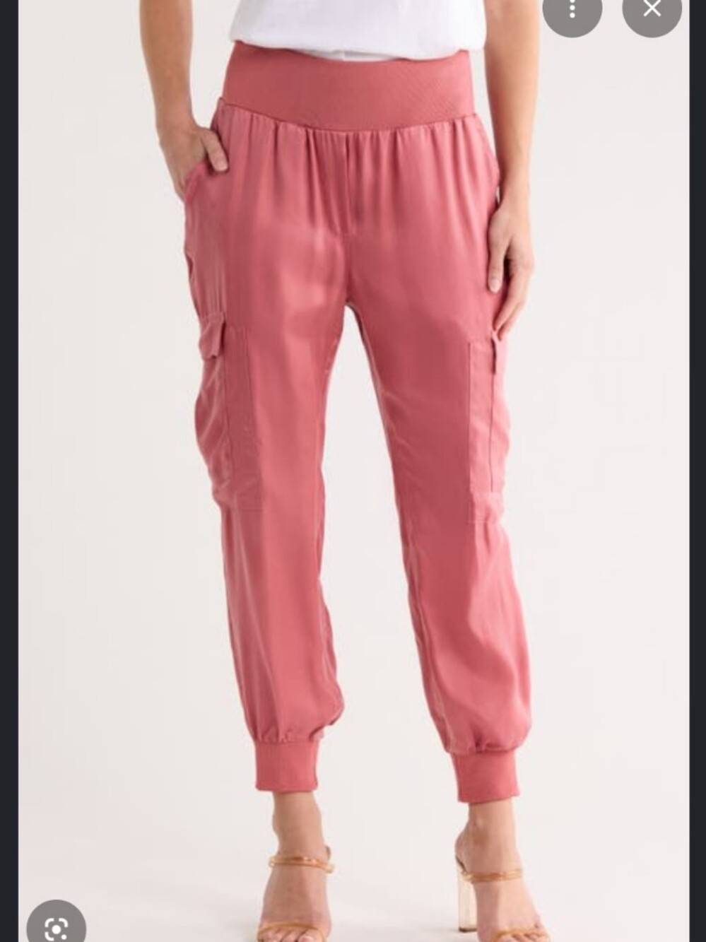 Cinq A Sept Giles Cupro Cargo Trouser Jogger Silky